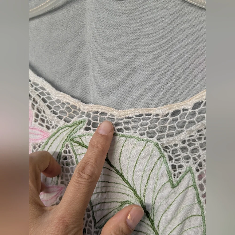 Vintage Floral Lace Women Top - Picture 5 of 8